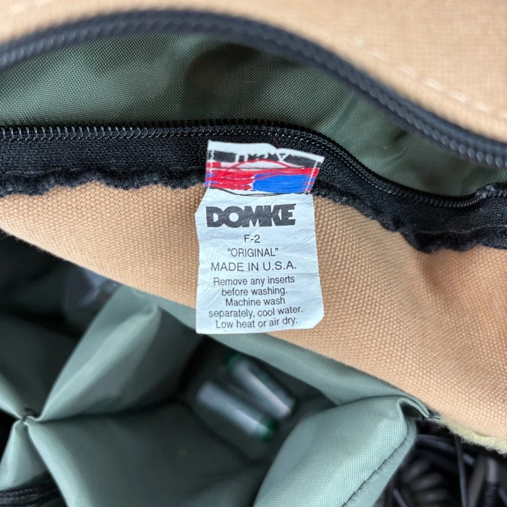 Domke F-2 Original Camera Bag Canvas Made in USA Padded Insert Shoulder Brown